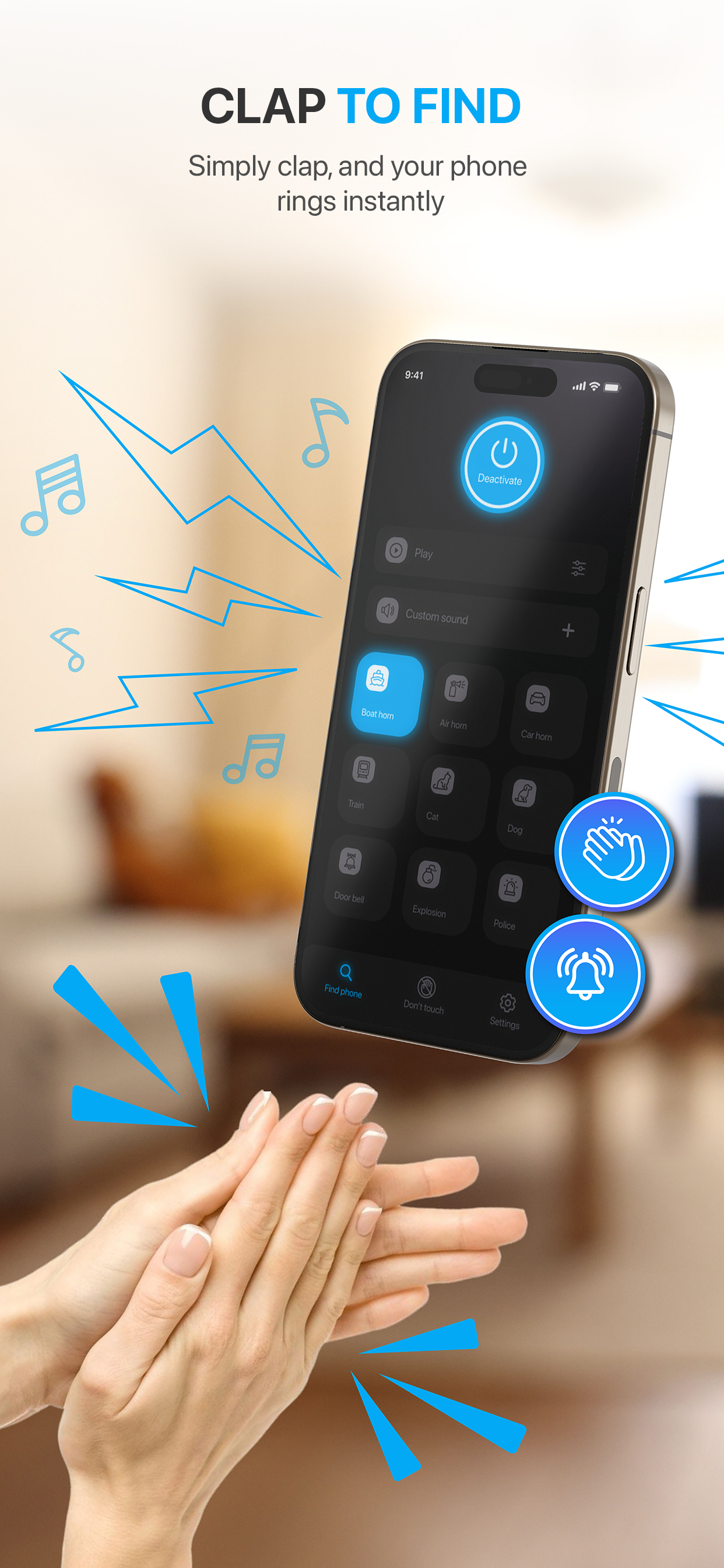 Find My Phone - Clap & Whistle screenshot 2