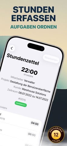 Stundenzettel für Unternehmen — Screenshot 3