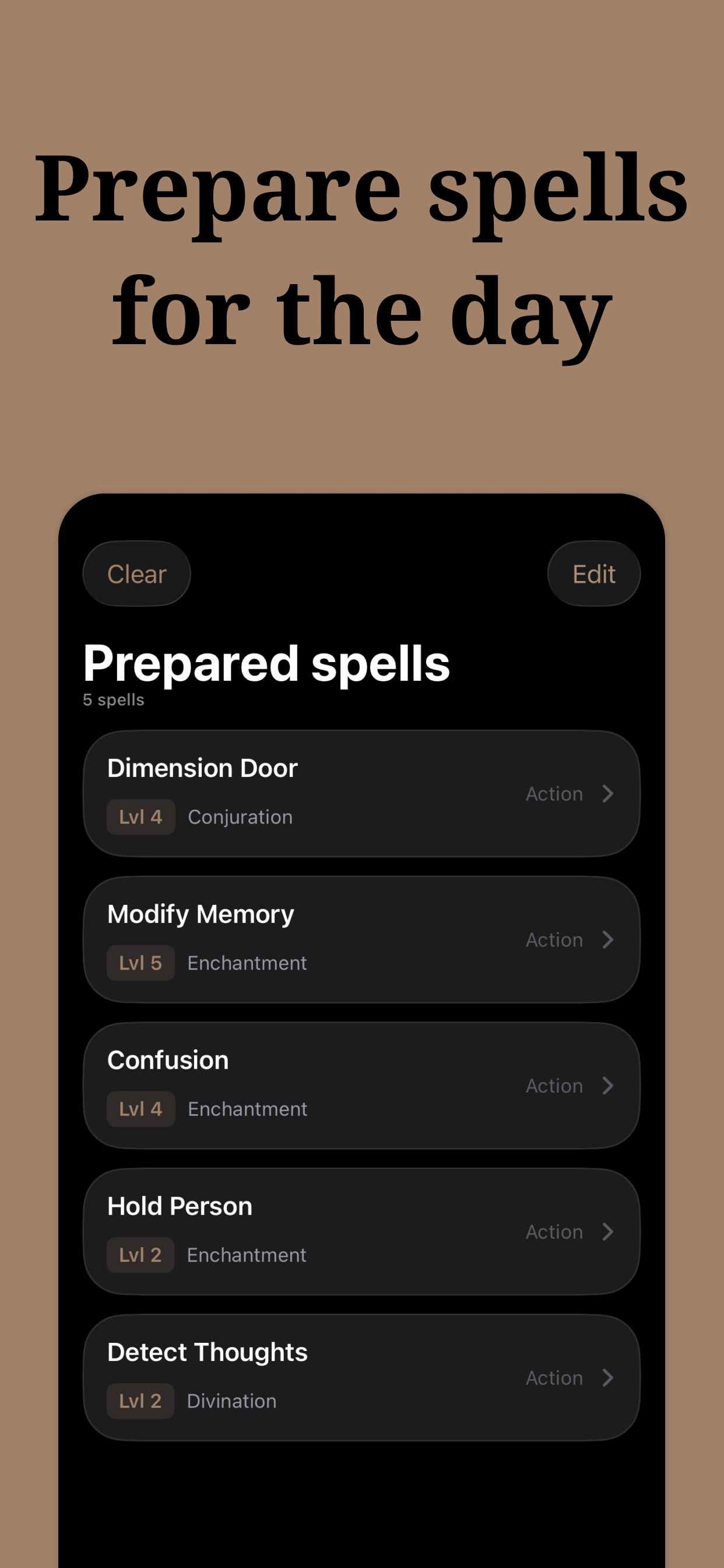 Grimoire: 5e