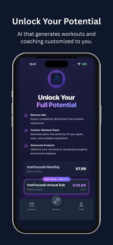 IronFocusAI: Gym Workout Log screenshot