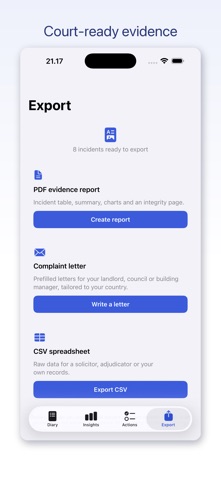 Noise Log: Neighbor Complaint iPhone screenshot