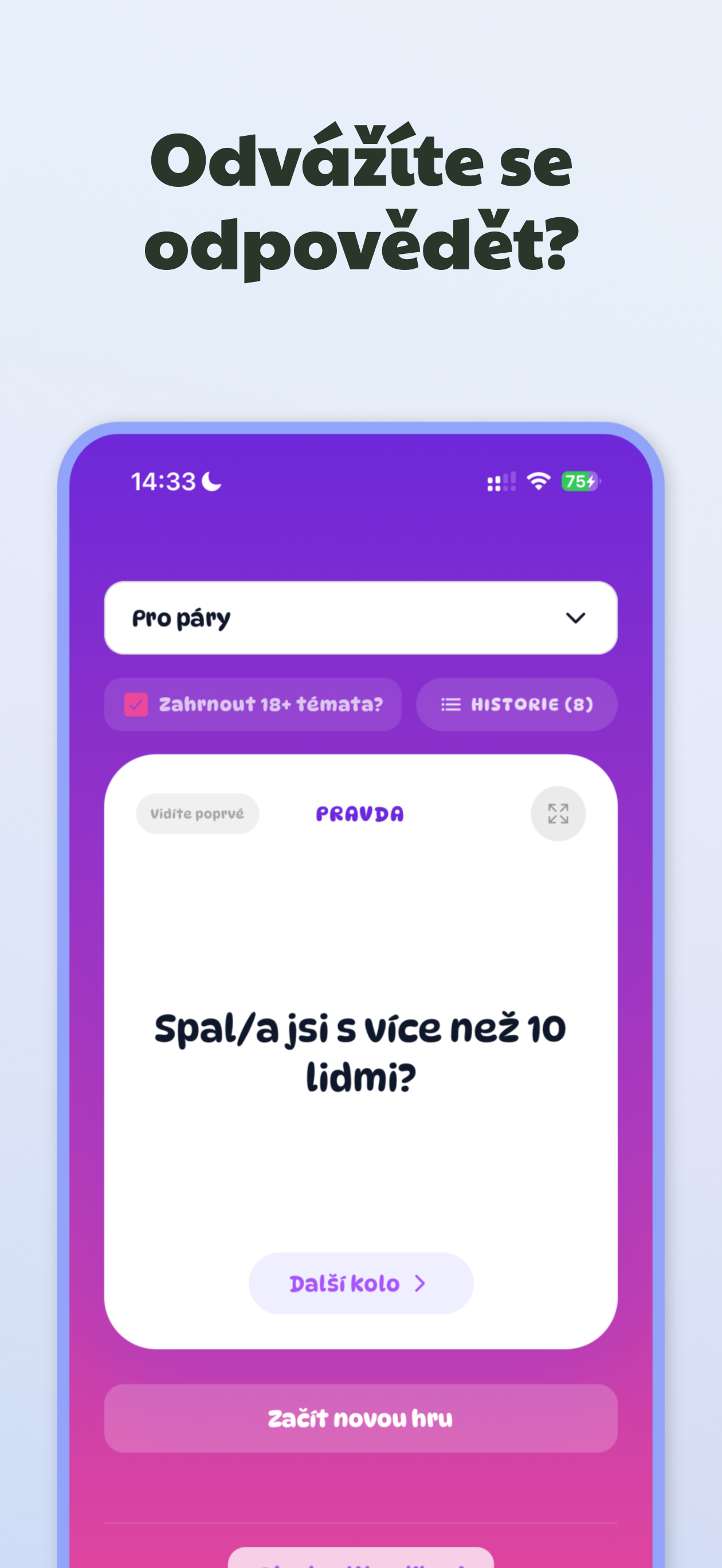 Pravda nebo úkol (CZ): HRA