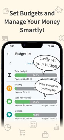 Monemy: Household Account Book iPhone screenshot