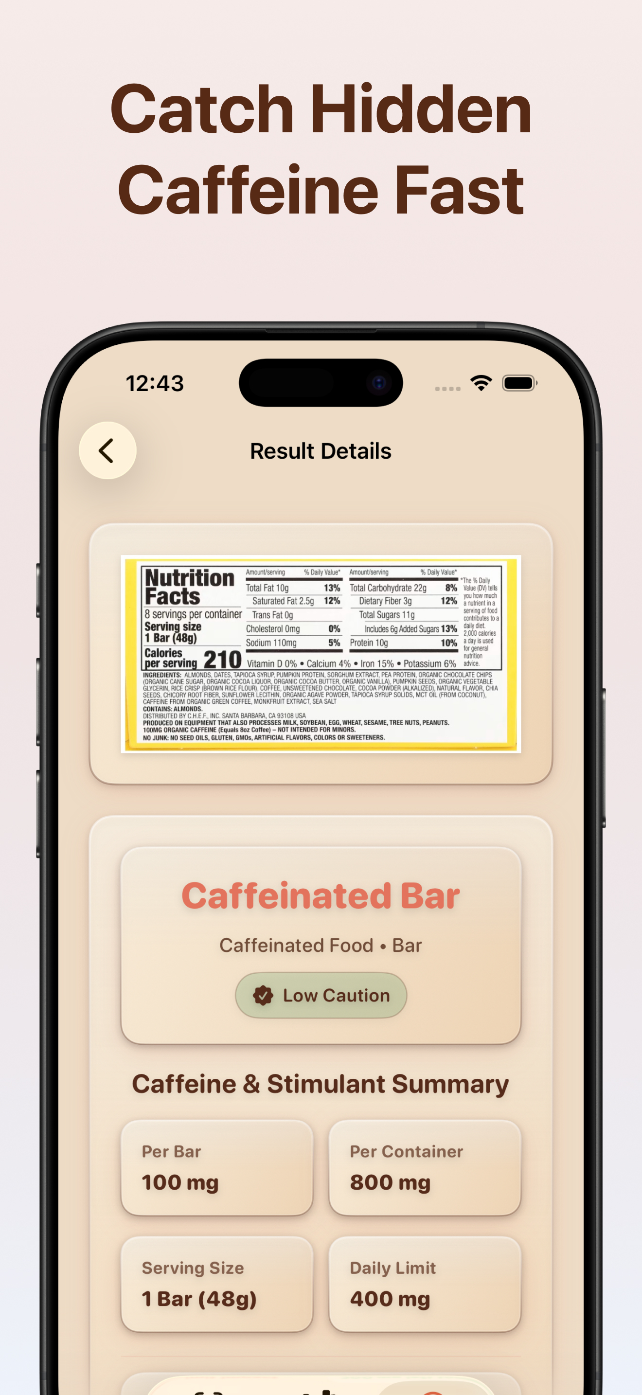 Caffeine Label Scanner