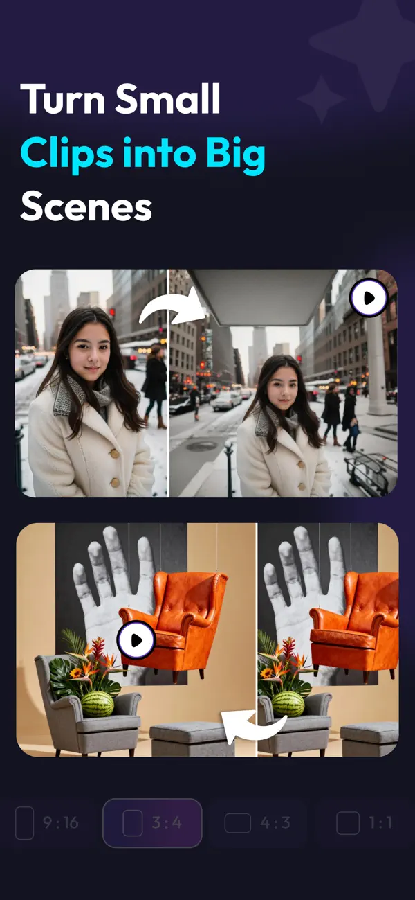Screenshot #1 pour AI Video Outpainting: Reframe