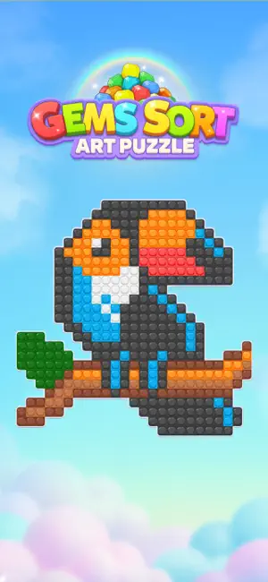 Gems Sort: Art Puzzle screenshot 1