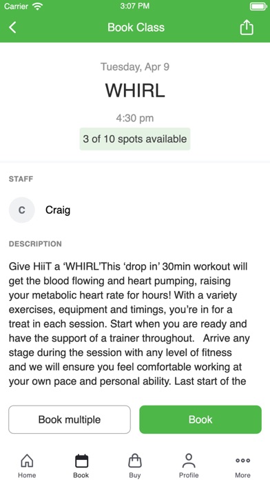 Reset Fitness Members App Screenshot