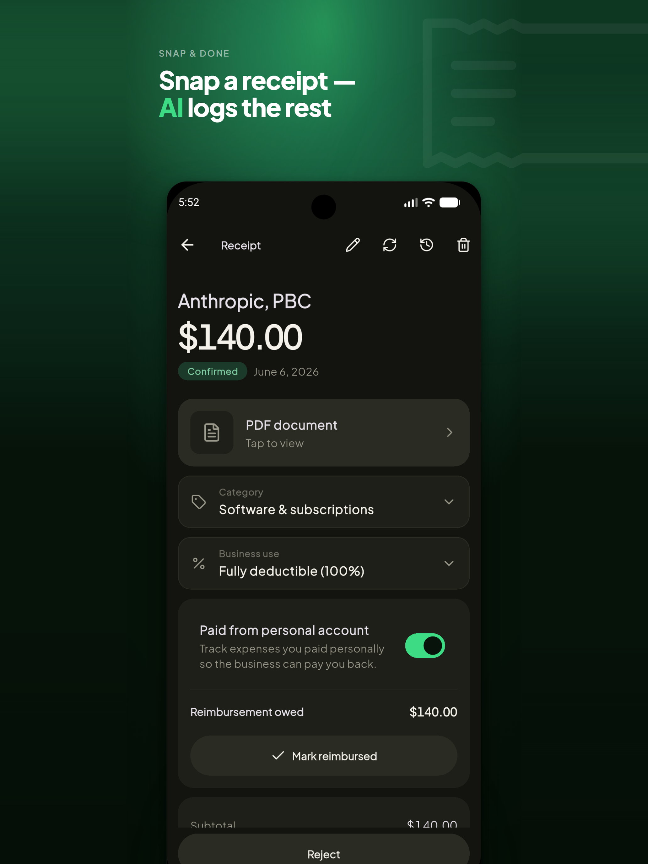 LedgerSnap: Receipts & Tax screenshot 9