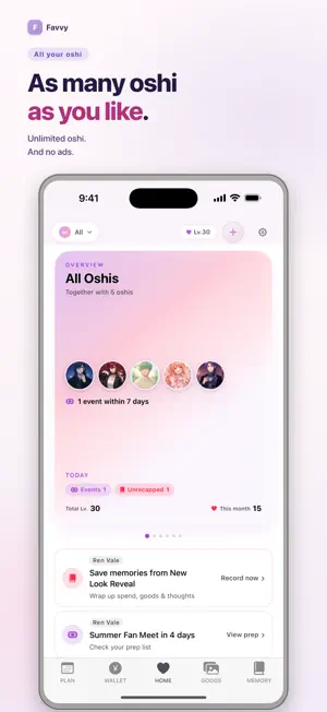Favvy: Fan Life Tracker screenshot 4