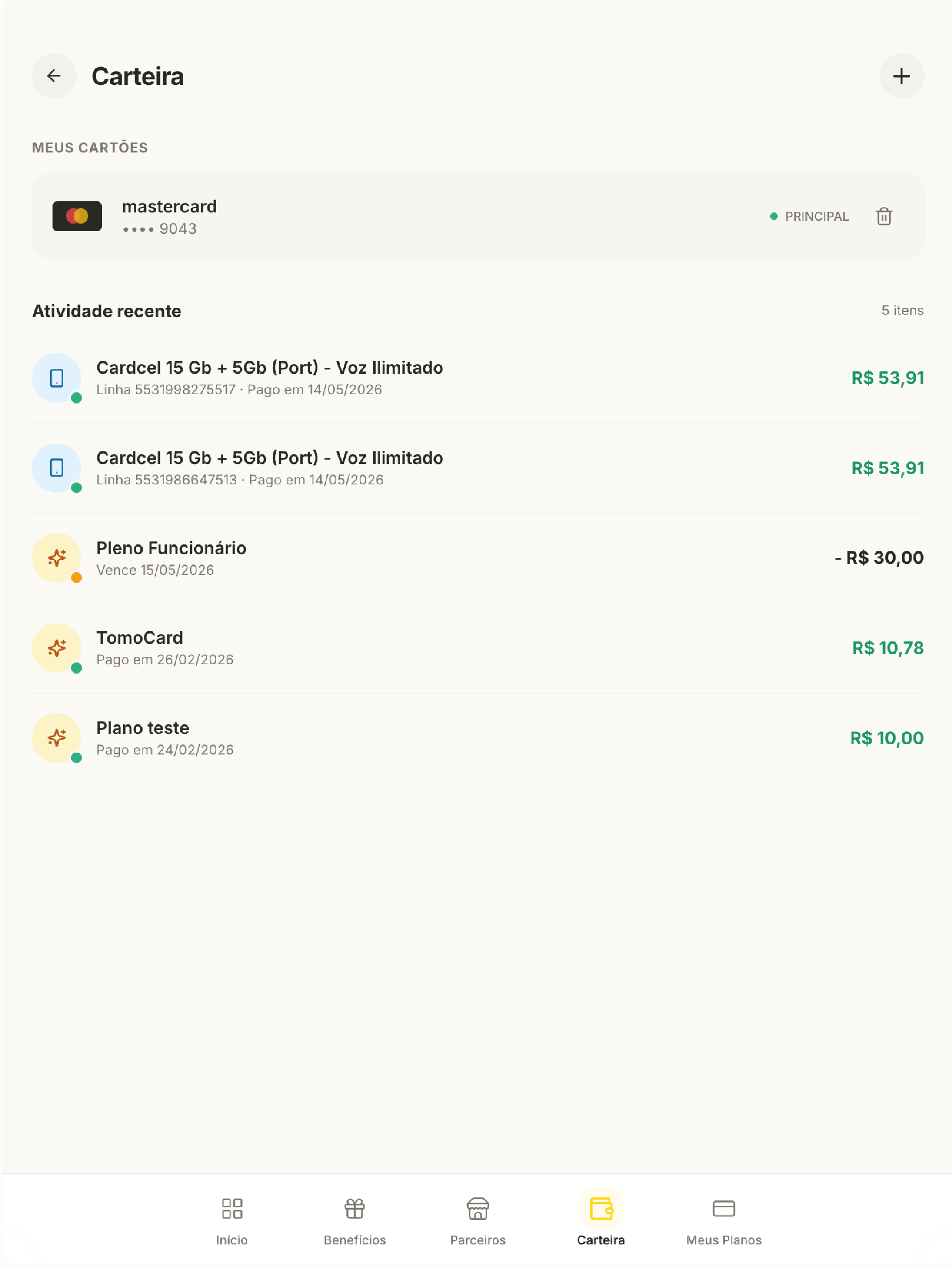 Cardfacil app