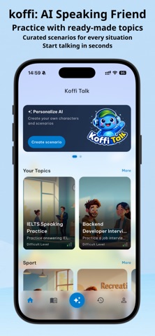 Koffi Talk: AI Speaking Friend screenshot