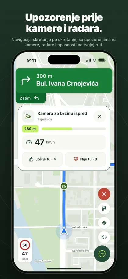 Screenshot 3 von 6 zu RadarNav: Kamere i prijave
