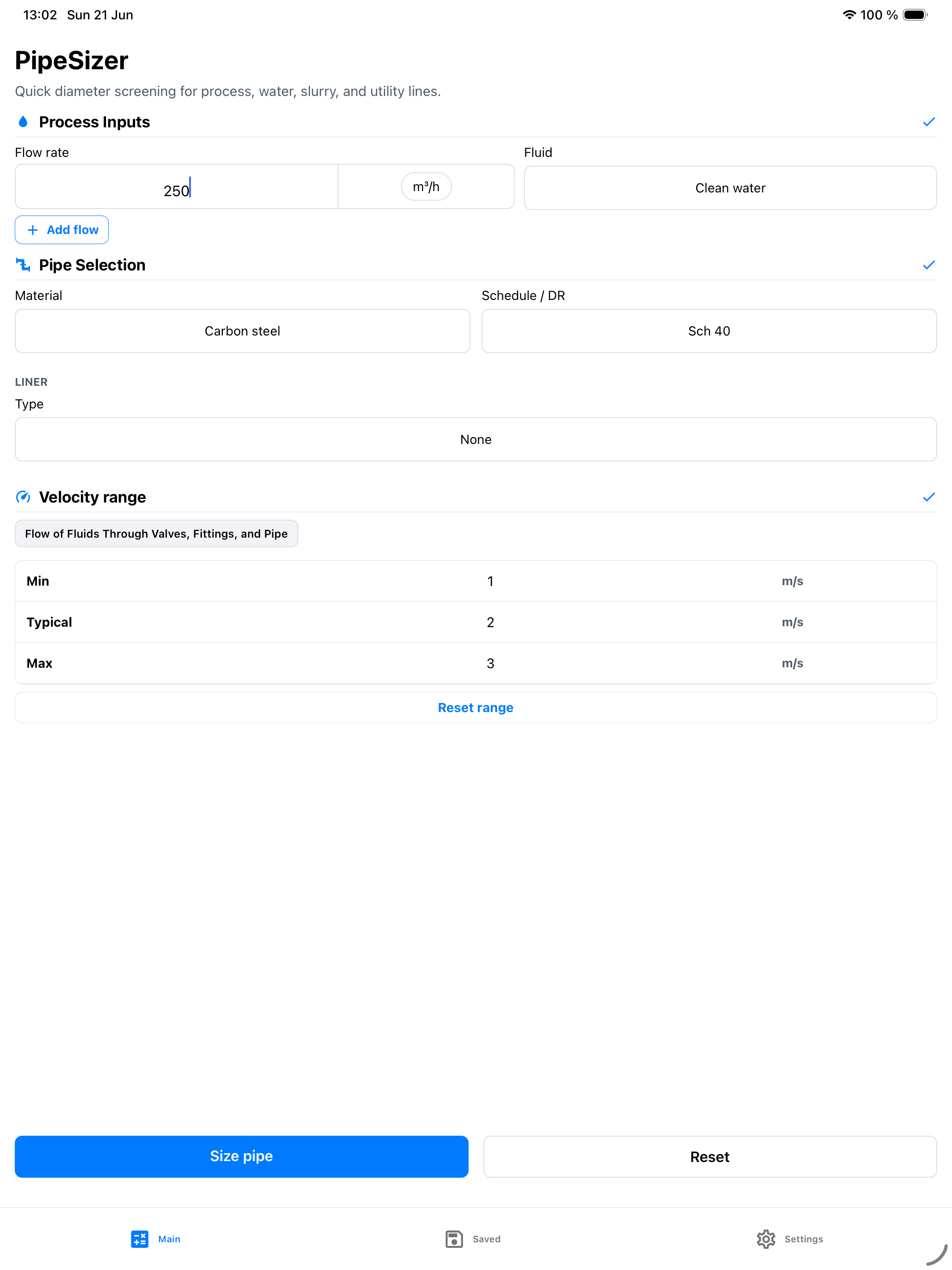 PipeSizer: Diameter Selector screenshot 5