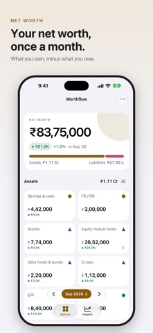 Worthflow: Net Worth Tracker screenshot 1