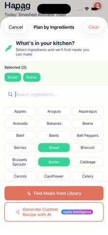 Hapag Meal Planner screenshot