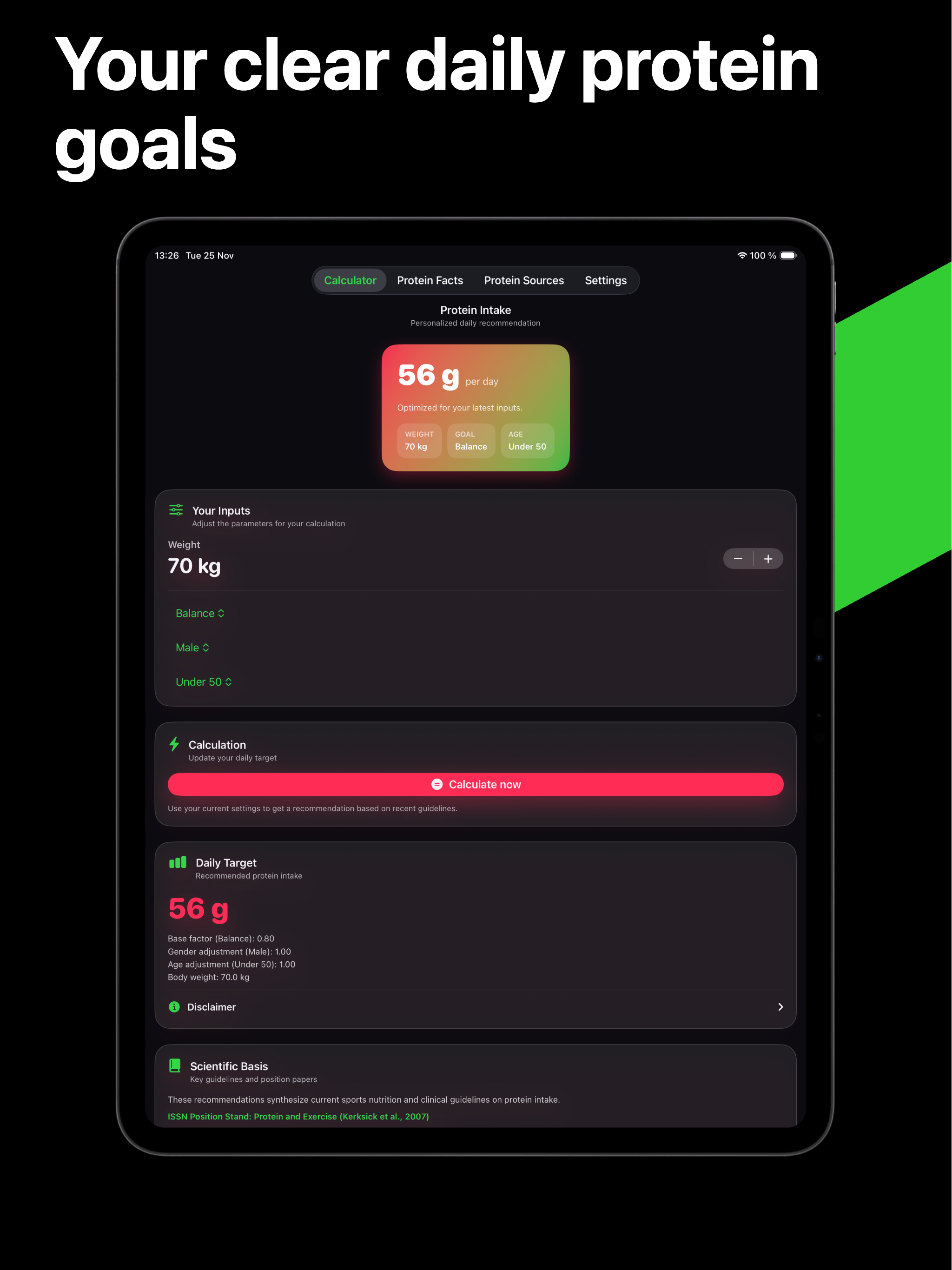 Protein Calculator & Recipes
