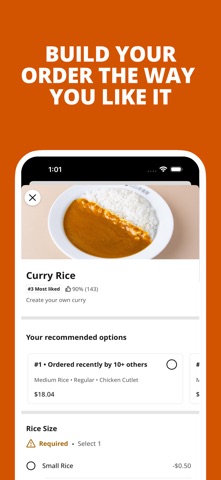 Curry House CoCo ICHIBANYA iPhone screenshot