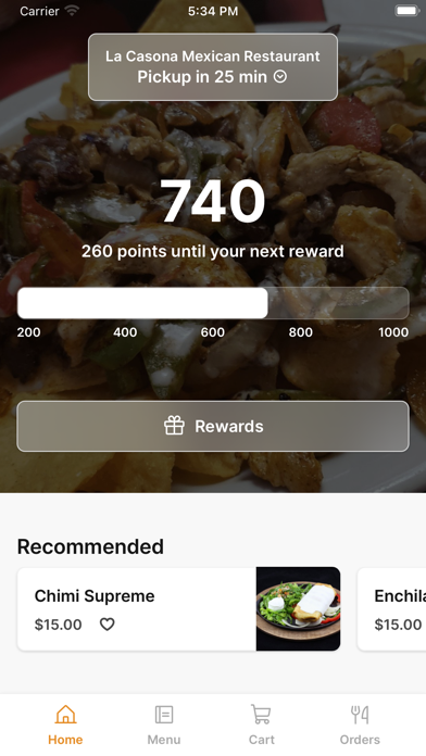 La Casona Mexican Restaurant iPhone screenshot 1 - Food & Drink app