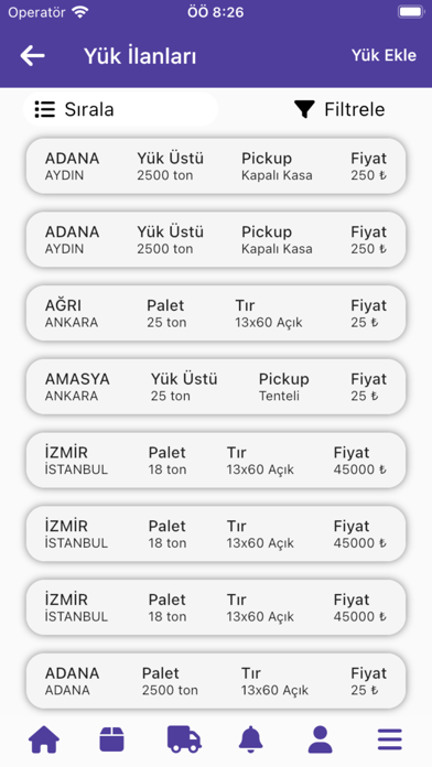 Yük Burada Screenshot