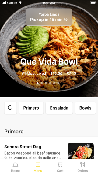 Que Vida Tacos iPhone screenshot 2 - Food & Drink app