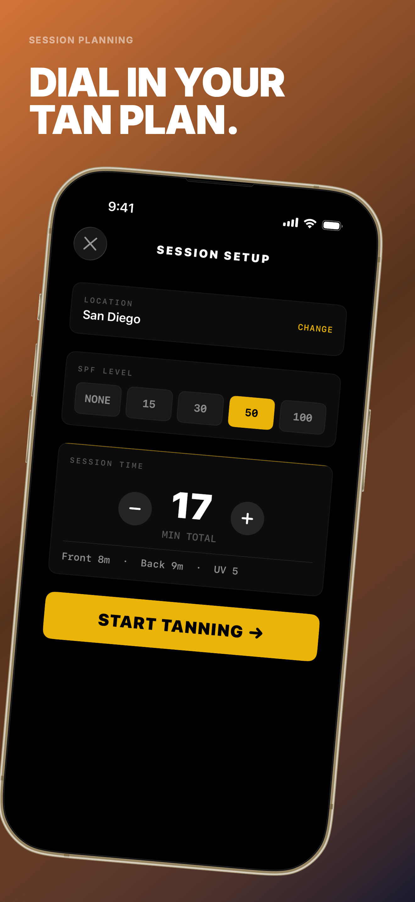 Tanning App: TrackTan UV Index