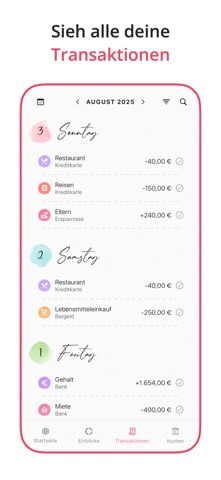 Ausgaben Budget Planner Fleur iPhone screenshot 5