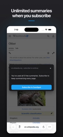 SumSpot: AI Article Summaries Screenshot 6 of 6