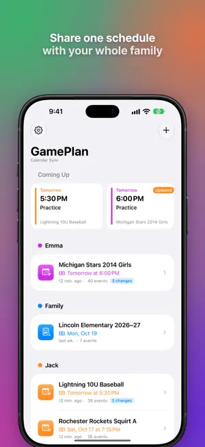 GamePlan: Calendar Syncing screenshot 1