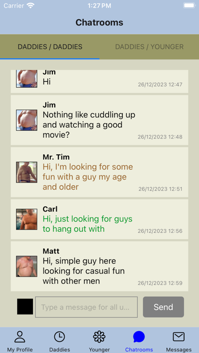 Gay Older Men Chat Screenshot