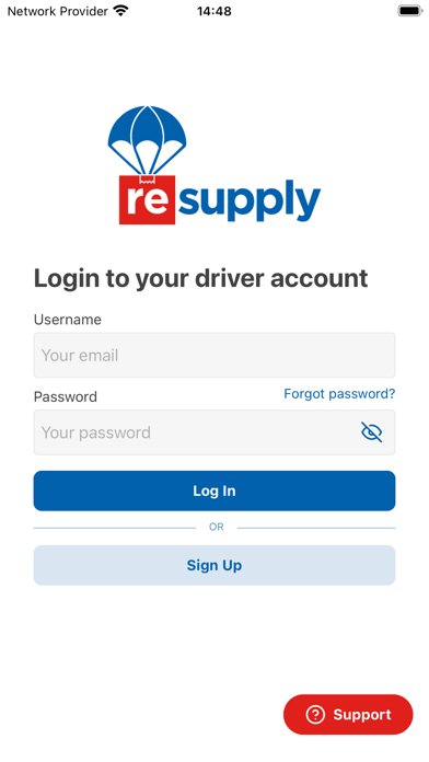Resupply Driver App V2 Screenshot