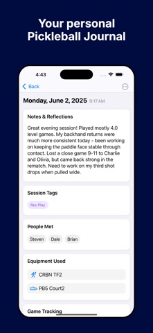 Pickleball Journal+ Screenshot 1 of 8