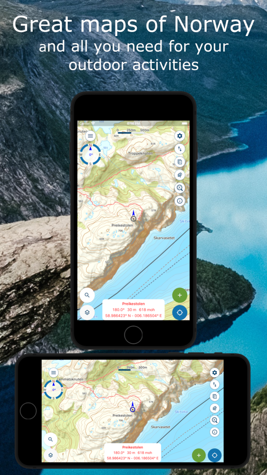 #1. Norgeskart friluftsliv (iOS) Podle: Ture Apps AS