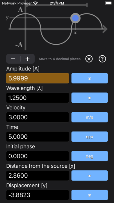 Harmonic Wave Equation Calc Screenshot