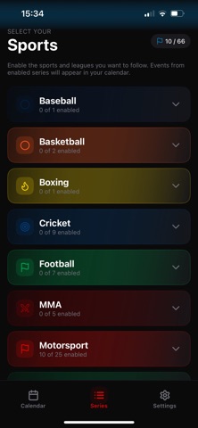 Sportsfan - Sports Calendar screenshot