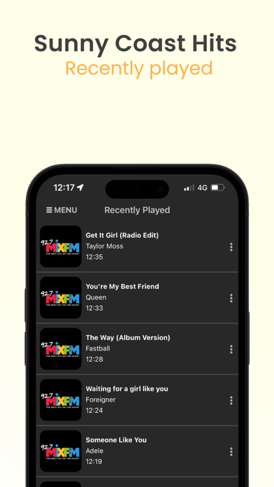 Screenshot 4 of 92.7 MIX FM Sunshine Coast App