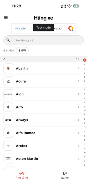 Tra Cứu Phụ Tùng Xe Hơi screenshot 1