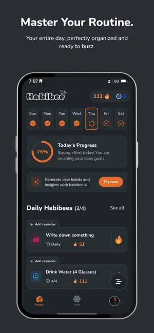 Habibee - Habit Streak App screenshot 1