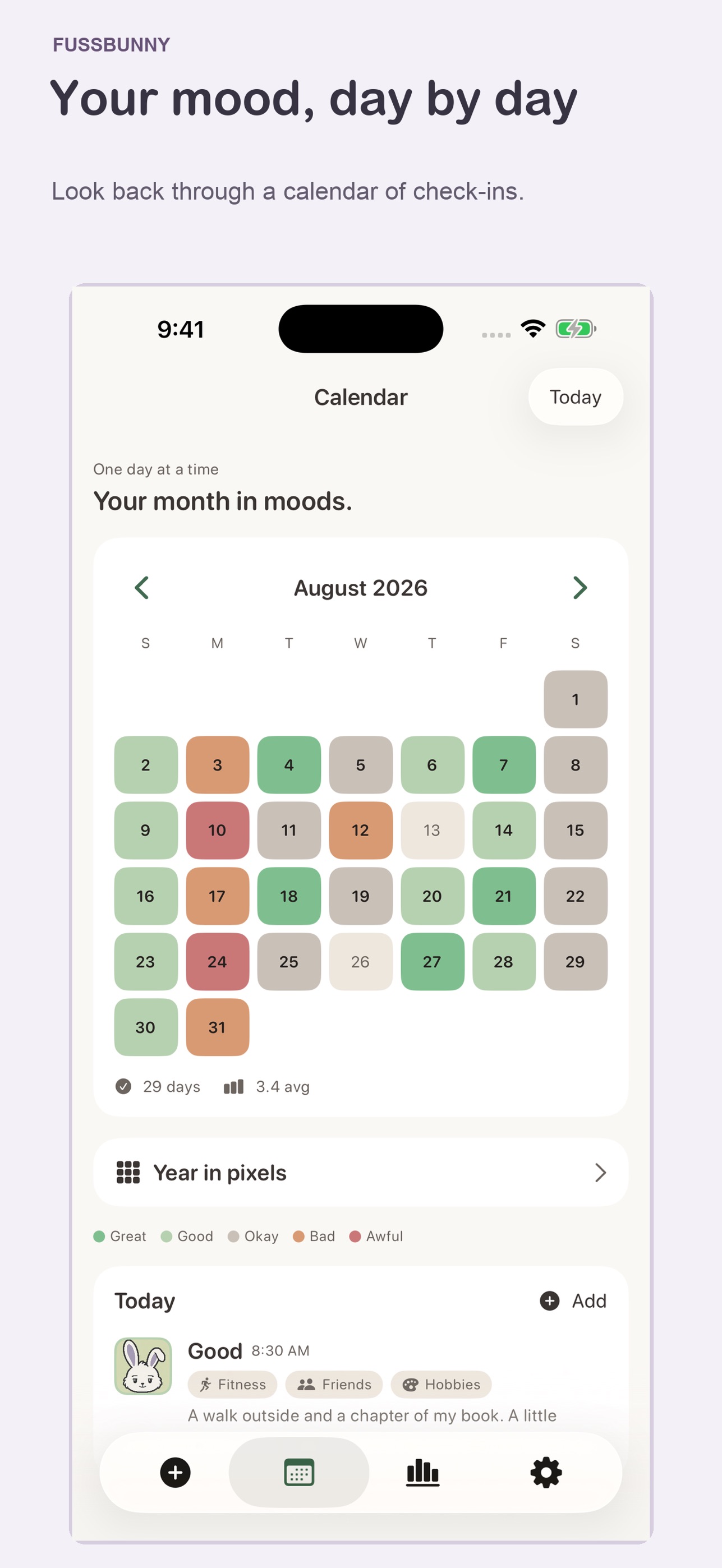 Screenshot 4 of FussBunny: Mood Tracker