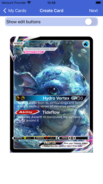 PokeCards - TCG Card Maker Screenshot 2 - AppWisp.com PokeCards - TCG Card Maker Screenshot 2 - AppWisp.com