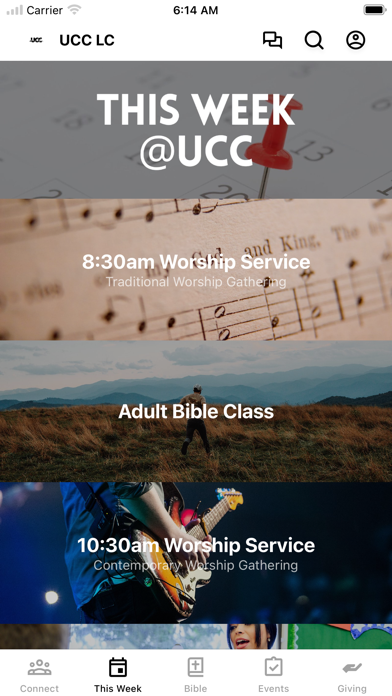 University Community Church Screenshot
