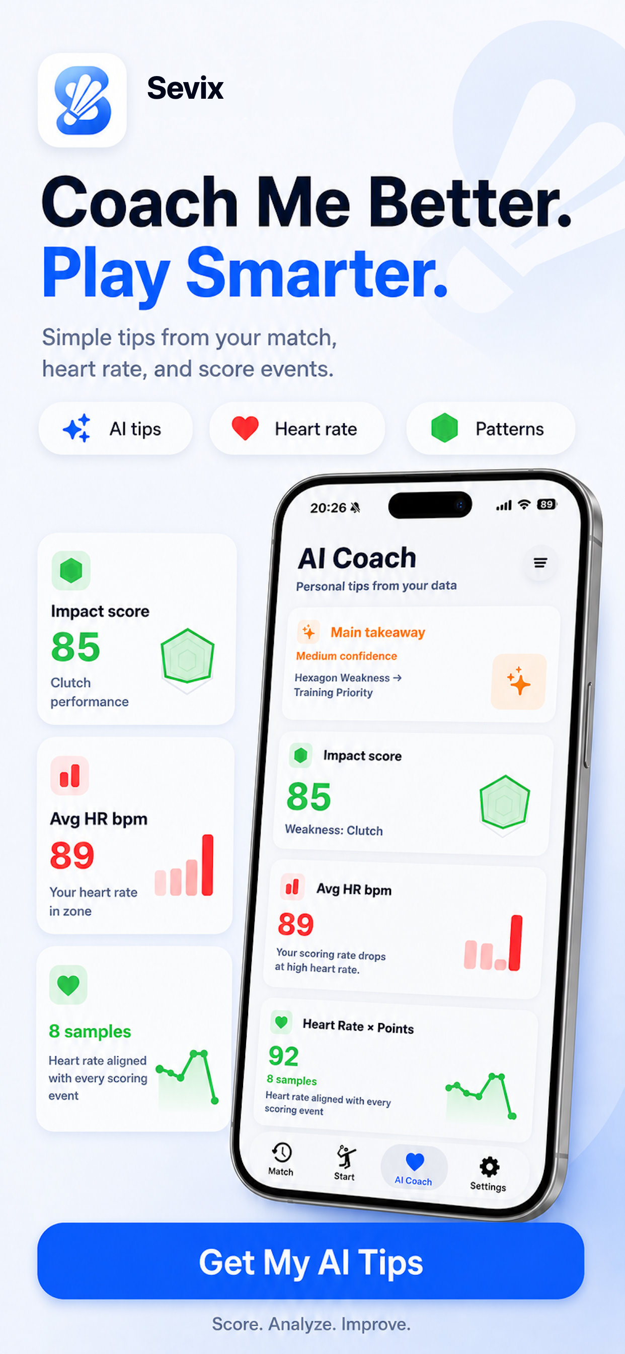 Sevix - Badminton Coach screenshot 3