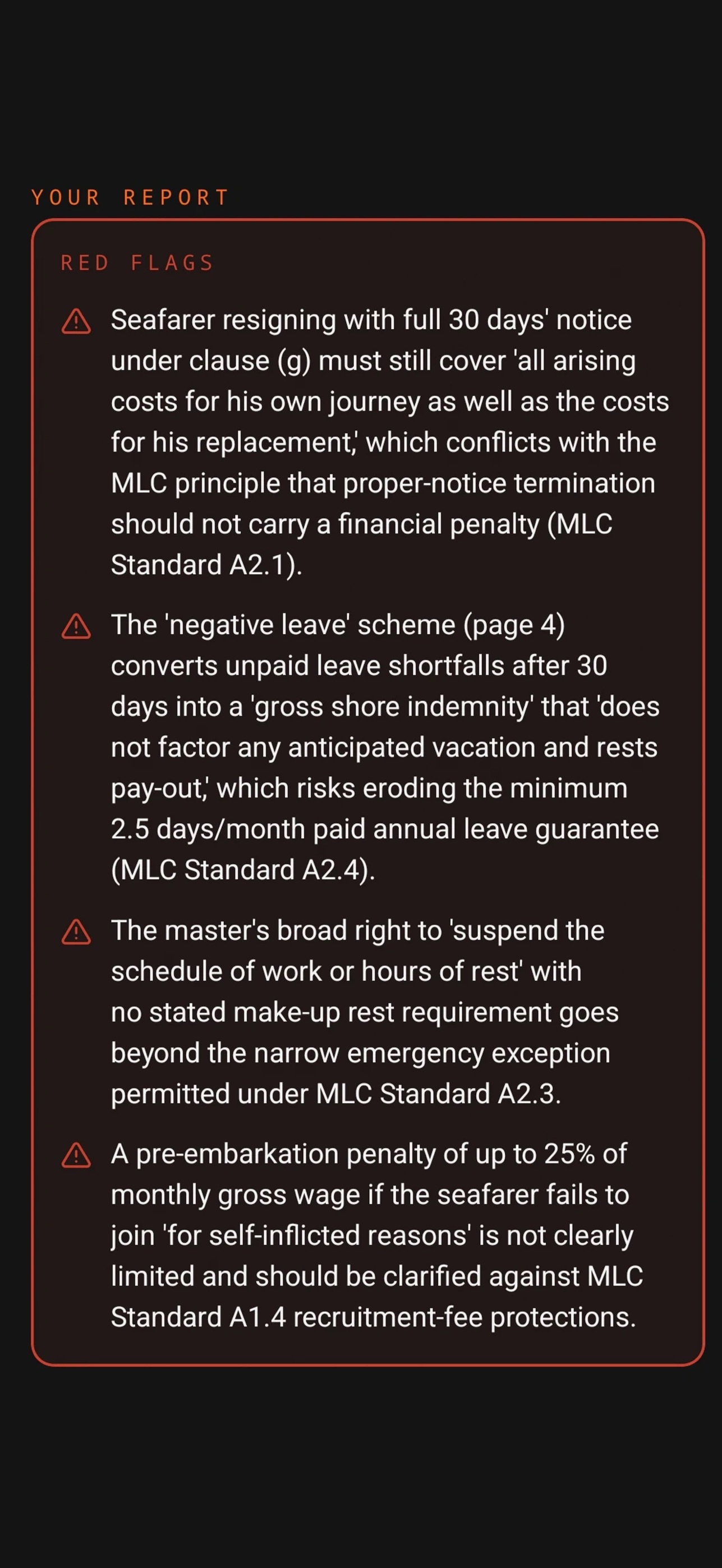 Screenshot 3 of Seafarer Contract Check: MLC