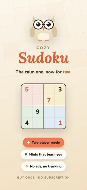 Cozy Sudoku: Family Puzzles screenshot 1