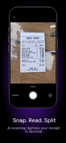 Splitsy - Scan & Split Bills Screenshot 2 of 5