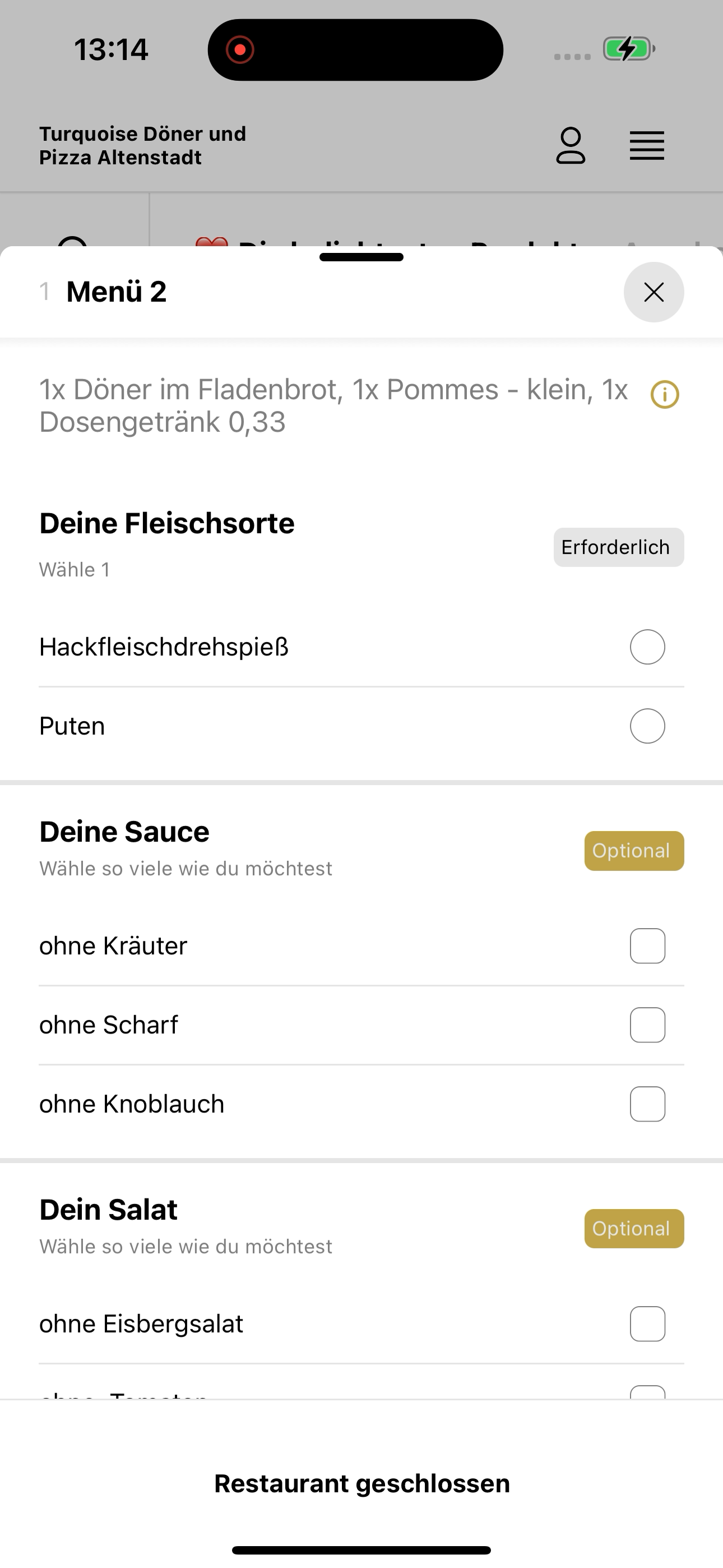 Turquoise Döner und Pizza Alte screenshot 4