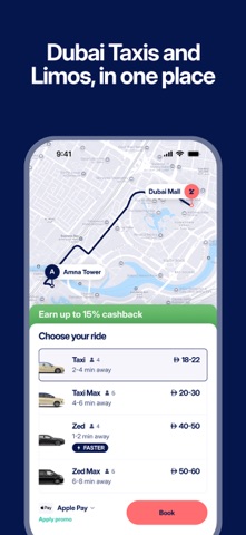 Zed: Dubai Taxi & Premium Cars iPhone screenshot 3 — travel app by Zed LLC
