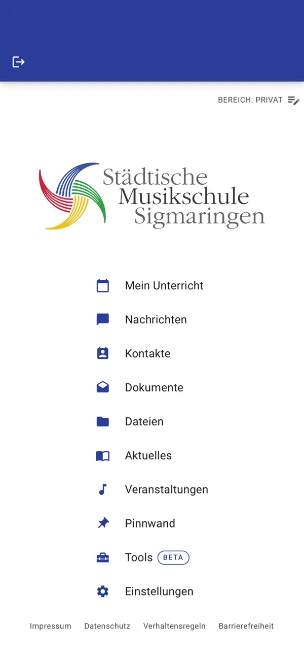 Screenshot #1 pour MuSIG Musikschule Sigmaringen
