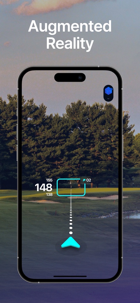 Hole19: Golf GPS Range Finder - The app leverages augmented reality to superimpose distance markers and directional arrows onto the live camera view, offering an innovative perspective on the course.