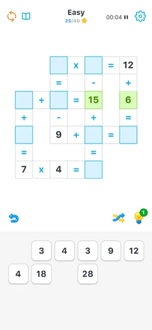 Cross Math - Math Puzzle Game screenshot 1