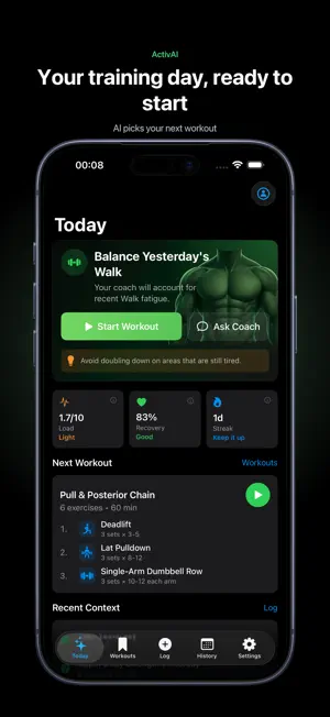 ActivAI: AI Workout Coach screenshot 1
